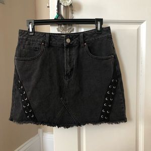 PacSun Black Denim Skirt